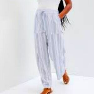 GAP Linen-Blend Wide-Leg Pull-On Pants